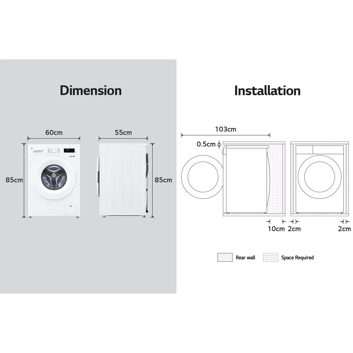  LG 樂金 FVBS70W2 7.0公斤 1200 轉 前置式洗衣機 (可飛頂) - ShineCreation 創暉百貨