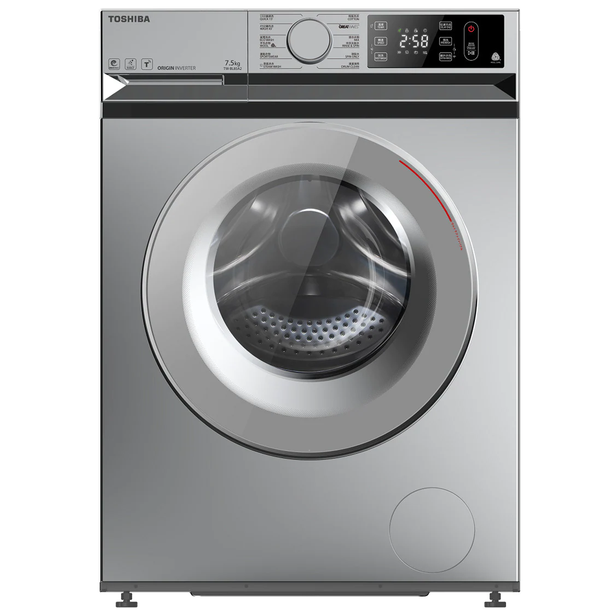 Toshiba 東芝 TW-BL85A2H(SS) 440mm 7.5KG/1200轉 超薄身前置式變頻洗衣機 - ShineCreation 創暉百貨