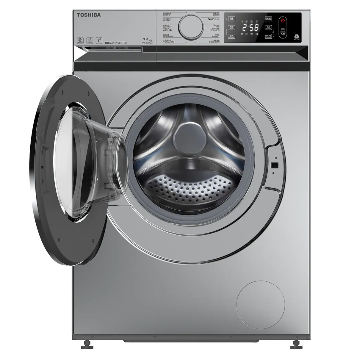 Toshiba 東芝 TW-BL85A2H(SS) 440mm 7.5KG/1200轉 超薄身前置式變頻洗衣機 - ShineCreation 創暉百貨